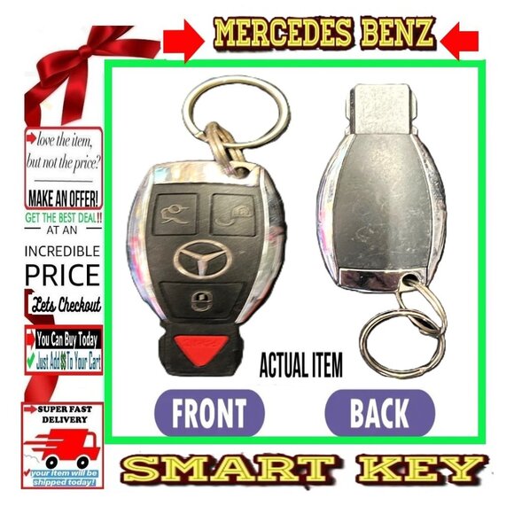 🛑 MERCEDES BENZ Factory OEM ➕🆒 SMART KEY Keyless Entry Replacement REMOTE FOB - Picture 1 of 16